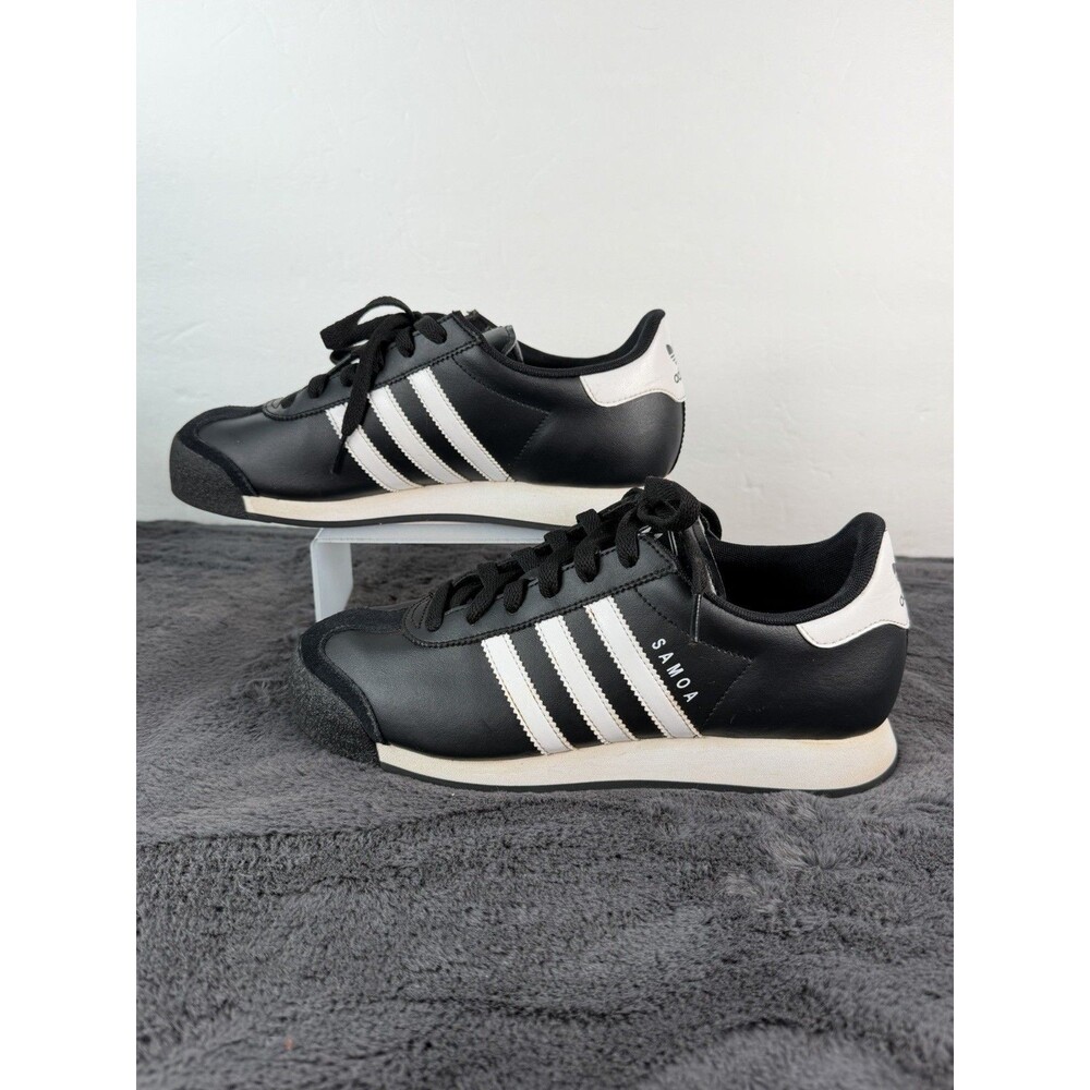 Adidas Samoa Men’s 6 Women’s 7 Black White Leather Retro Sneakers G20687